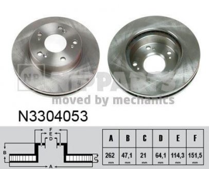 Гальмiвний диск NIPPARTS N3304053