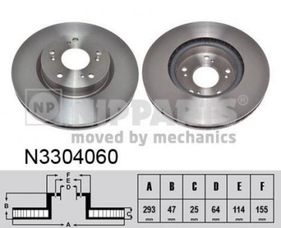 Гальмiвний диск NIPPARTS N3304060