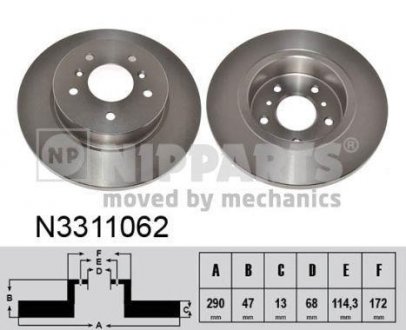 Гальмiвний диск NIPPARTS N3311062