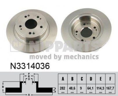 Гальмiвний диск NIPPARTS N3314036