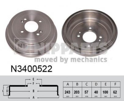 Гальмiвний барабан NIPPARTS N3400522