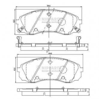 Гальмiвнi колодки дискові NIPPARTS N3600329