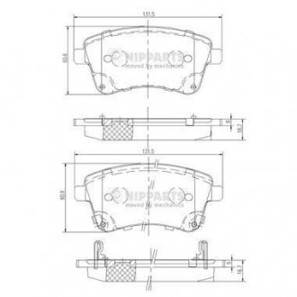 Гальмівні колодки NIPPARTS N3600331 (фото 1)