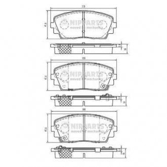 Гальмiвнi колодки дискові NIPPARTS N3600332