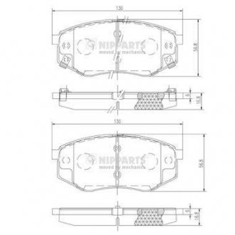 Гальмівні колодки NIPPARTS N3600545