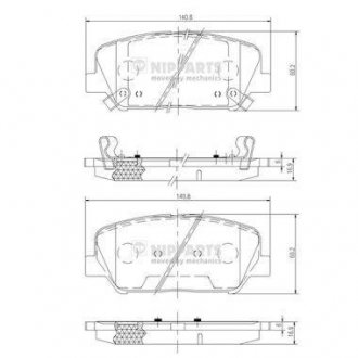 Гальмівні колодки NIPPARTS N3600547