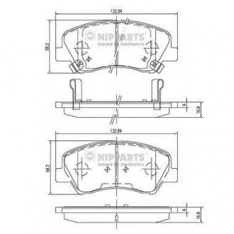 Гальмiвнi колодки дискові NIPPARTS N3600550