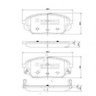 Гальмiвнi колодки дискові NIPPARTS N3600551