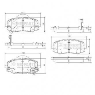 Гальмівні колодки NIPPARTS N3600552