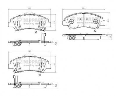 Гальмівні колодки NIPPARTS N3600555