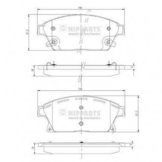 Гальмiвнi колодки дискові NIPPARTS N3600915 (фото 1)