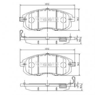 Гальмiвнi колодки дискові NIPPARTS N3601099