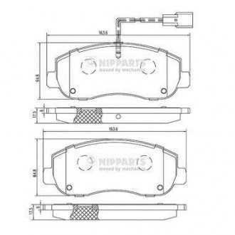 Гальмiвнi колодки дискові NIPPARTS N3601105