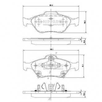 Гальмiвнi колодки дискові NIPPARTS N3602130