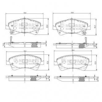 Гальмівні колодки NIPPARTS N3602133