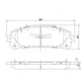 Гальмівні колодки NIPPARTS N3602139