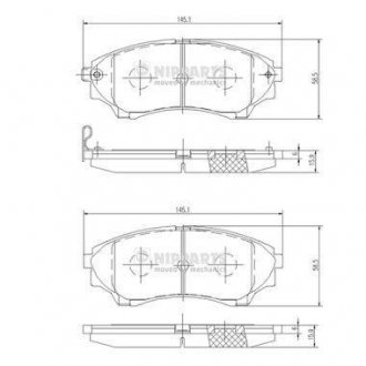 Гальмівні колодки NIPPARTS N3603069