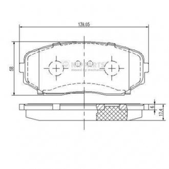 Гальмiвнi колодки дискові NIPPARTS N3603070