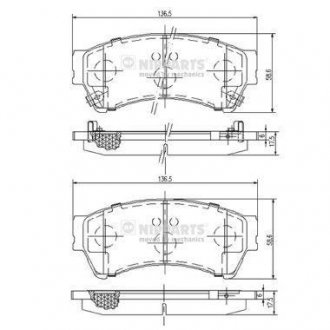 Гальмiвнi колодки дискові NIPPARTS N3603071