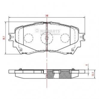 Гальмівні колодки NIPPARTS N3603074