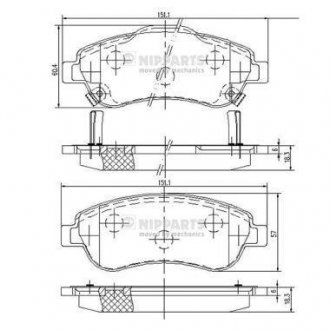 Гальмiвнi колодки дискові NIPPARTS N3604066