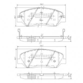 Гальмiвнi колодки дискові NIPPARTS N3605051