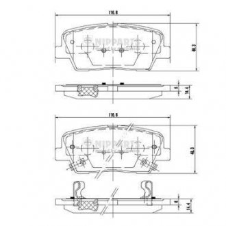 Гальмівні колодки NIPPARTS N3610312