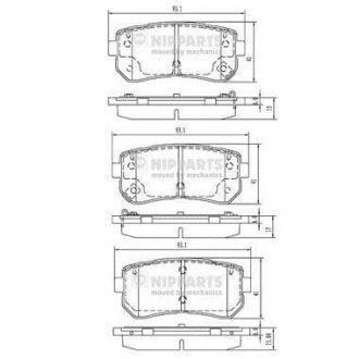 Гальмiвнi колодки дискові NIPPARTS N3610313