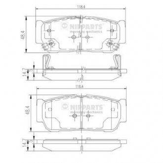 Гальмівні колодки NIPPARTS N3610402