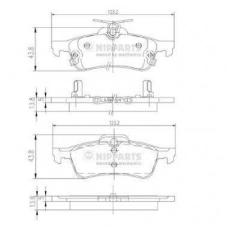 Гальмівні колодки NIPPARTS N3612036