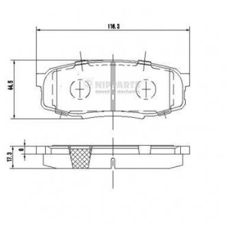 Гальмiвнi колодки дискові NIPPARTS N3612043