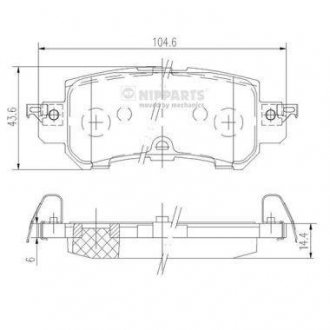 Гальмівні колодки NIPPARTS N3613026