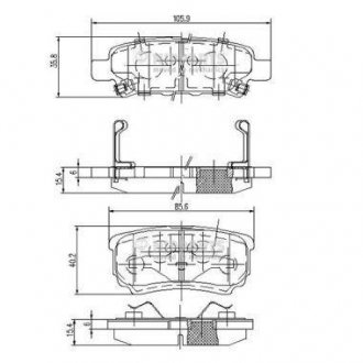 Гальмiвнi колодки дискові NIPPARTS N3615015