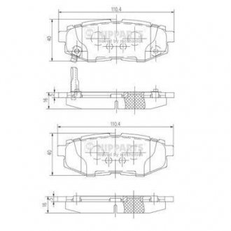 Гальмiвнi колодки дискові NIPPARTS N3617006