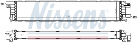 Радіатор AUDI A 4 / S 4 (B8) (07-) S4 - 3.0 TFSI NISSENS 60354