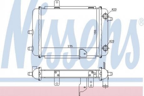 Радіатор AUDI A 4 / S 4 (B6, B7) (00-) S4 - 4.2 i NISSENS 60363