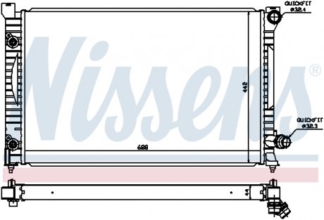 Радіатор AI A 6/S 6(97-)3.7 i(+)[OE 4B3.121.251] NISSENS 60424