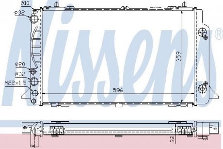 Радіатор AI 80/90(91-)1.9 TDi(+)[OE 8A0.121.251 A] NISSENS 60448A