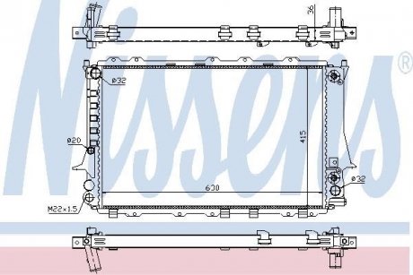 Радіатор охолоджування NISSENS 60480