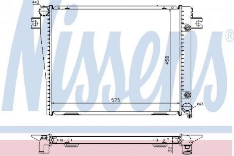 Радіатор B10(E24)3.5 i(+)[OE 1.468.073] NISSENS 60601A