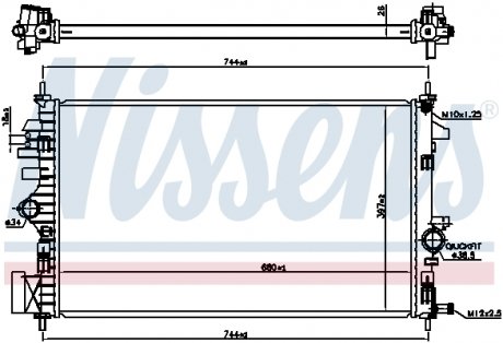 Радіатор OPEL INSIGNIA A (08-) 1.6 CDTi NISSENS 606047