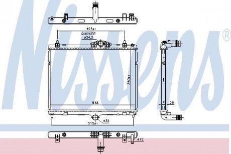 Радіатор охолоджування NISSENS 606055