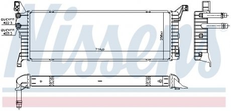 Радіатор охолодження VW CALIFORNIA (2015) 2.0 TDI BLUEMOTION NISSENS 606087