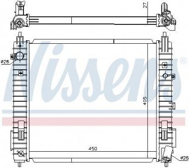 Радіатор NISSAN NOTE (E12) (13-) 1.5 dCi NISSENS 606139