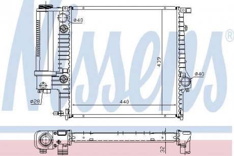 Радіатор охолоджування NISSENS 60613A