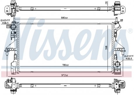 Радіатор CITROEN JUMPER (250) (06-) 2.0 BlueHDI NISSENS 606170