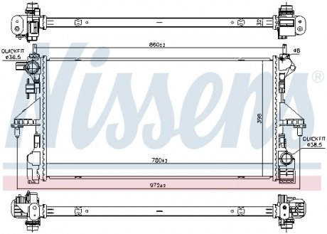 Радіатор CITROEN JUMPER (250) (06-) 2.0 BlueHDI NISSENS 606171