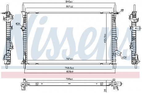 Радіатор охолодження NISSENS 606537