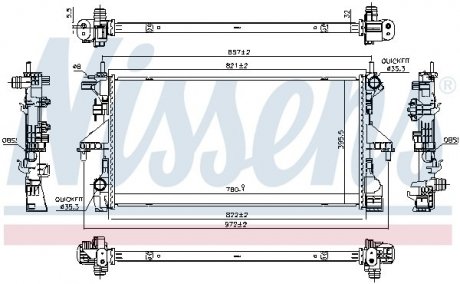 Радіатор CITROEN JUMPER (250) (06-) 3.0 HDi NISSENS 606538