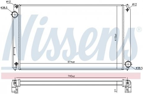 Радіатор охолодження NISSENS 606635